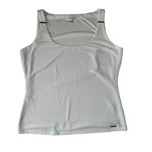Calvin Klein Scoop Neck Tank Embellished Top Large